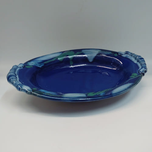 #220141 Platter Cobalt Oval $18 at Hunter Wolff Gallery